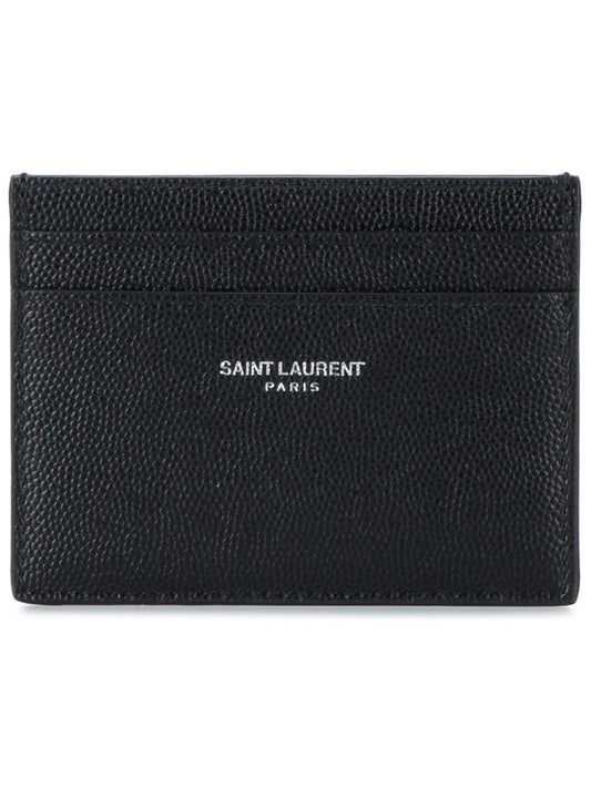 Logo leather card holder