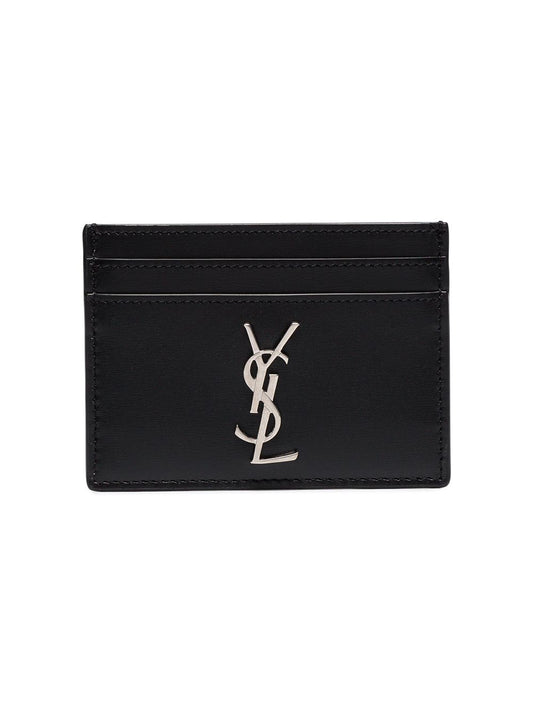 Monogram leather card holder