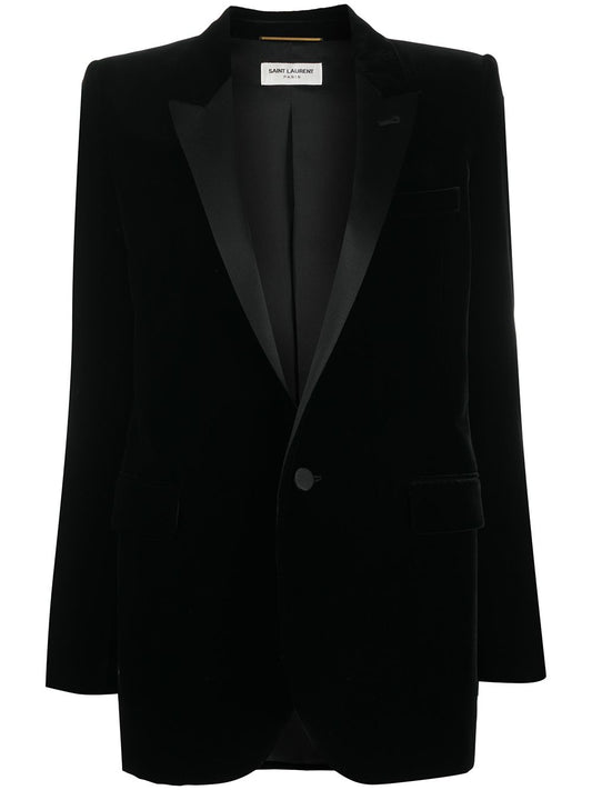 Velvet smoking jacket