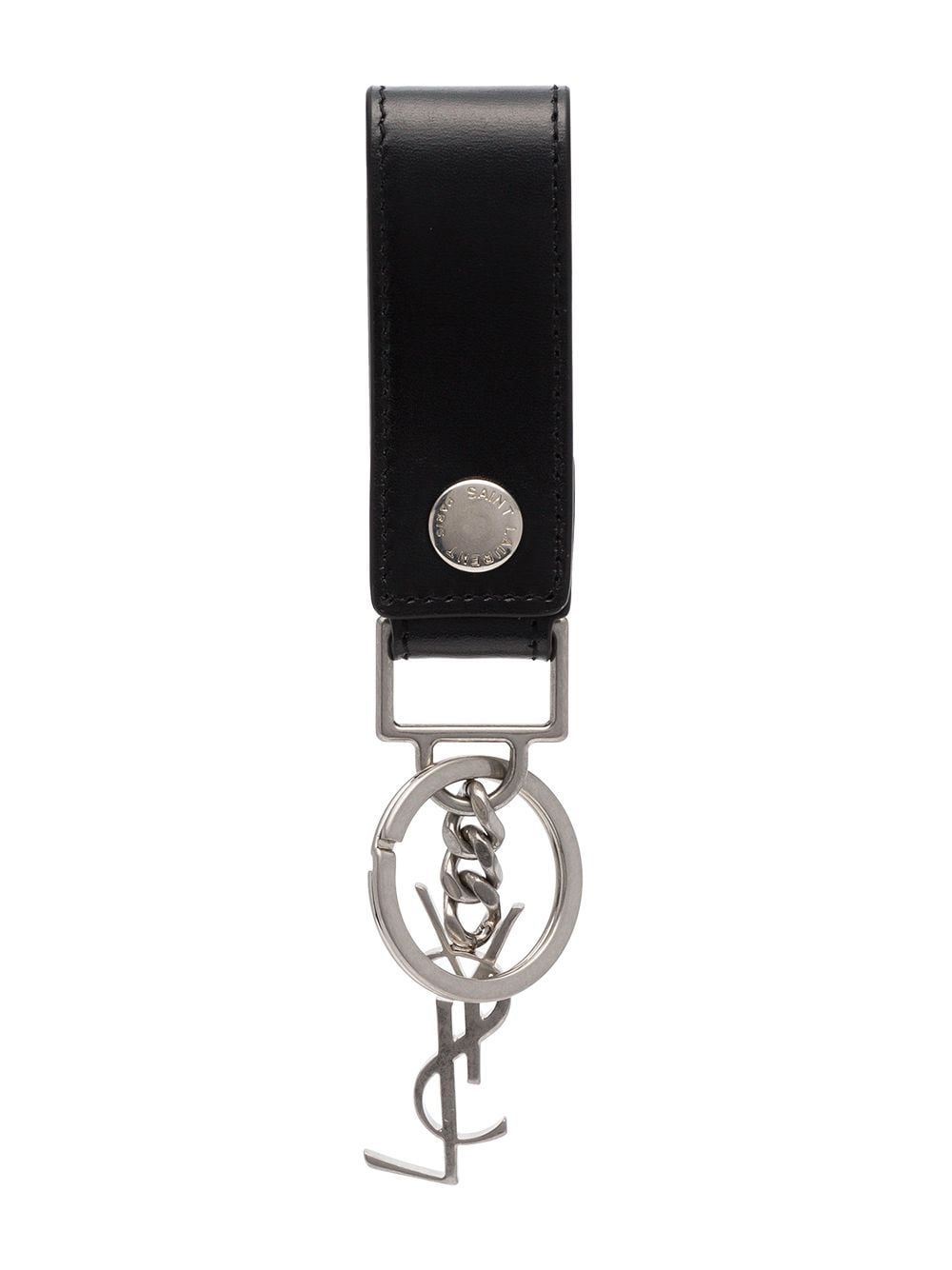 Monogram leather keyring