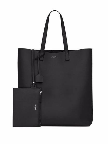 Bold leather tote bag