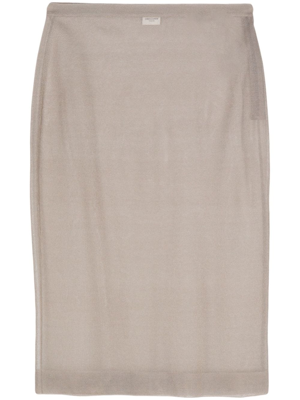 Silk midi pencil skirt