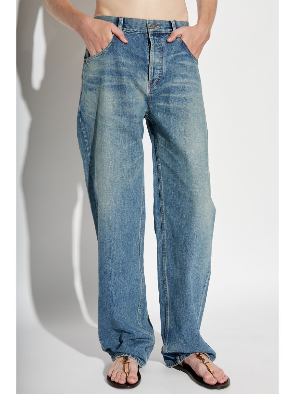 Baggy-fit denim jeans