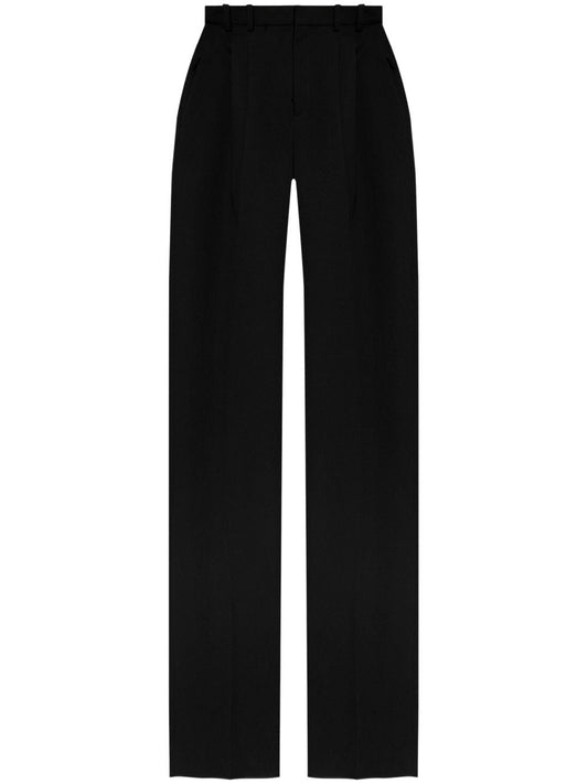 Wool wide-leg trousers