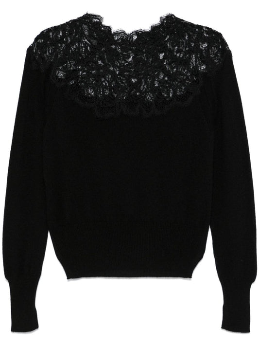 Embroidered wool sweater