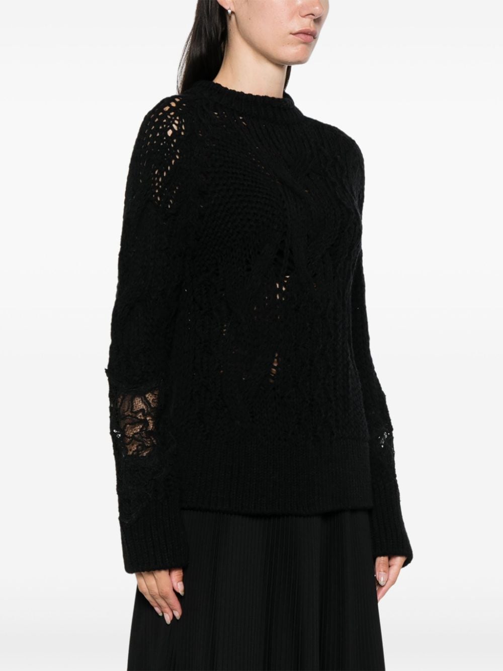 Embroidered wool sweater