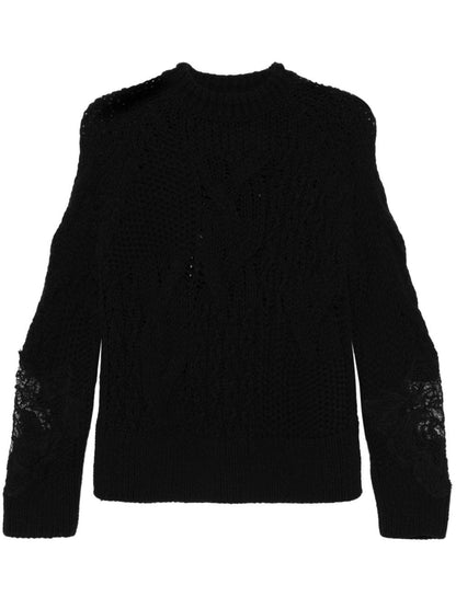 Embroidered wool sweater