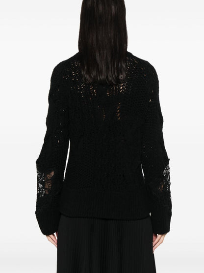 Embroidered wool sweater