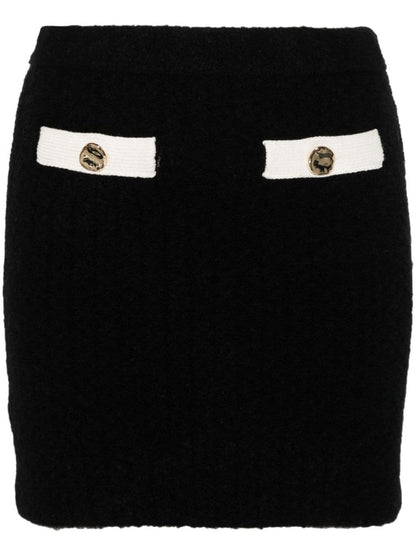 Wool blend mini skirt