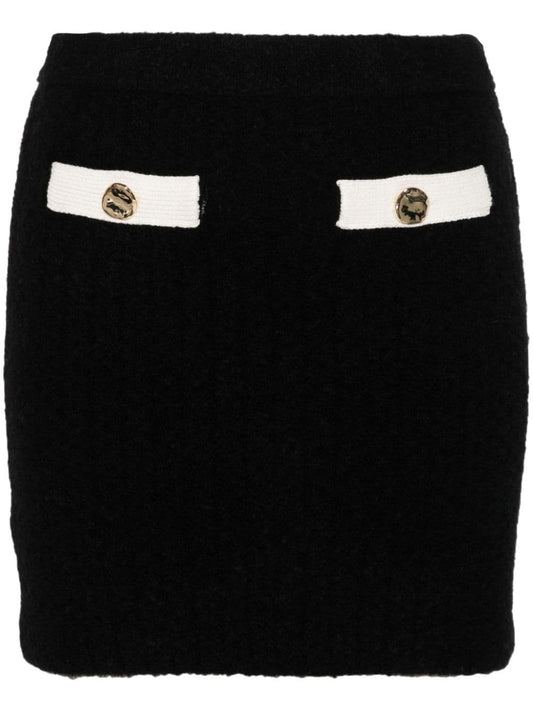 Wool blend mini skirt