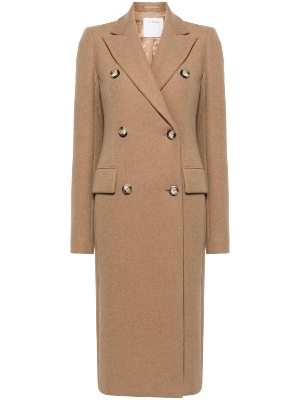 Wool double-breasted coat