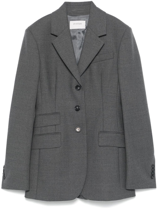 Wool single-breasted jacket