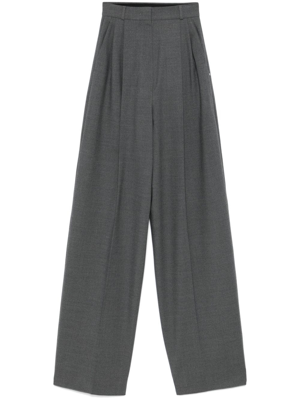 Wool wide-leg trousers