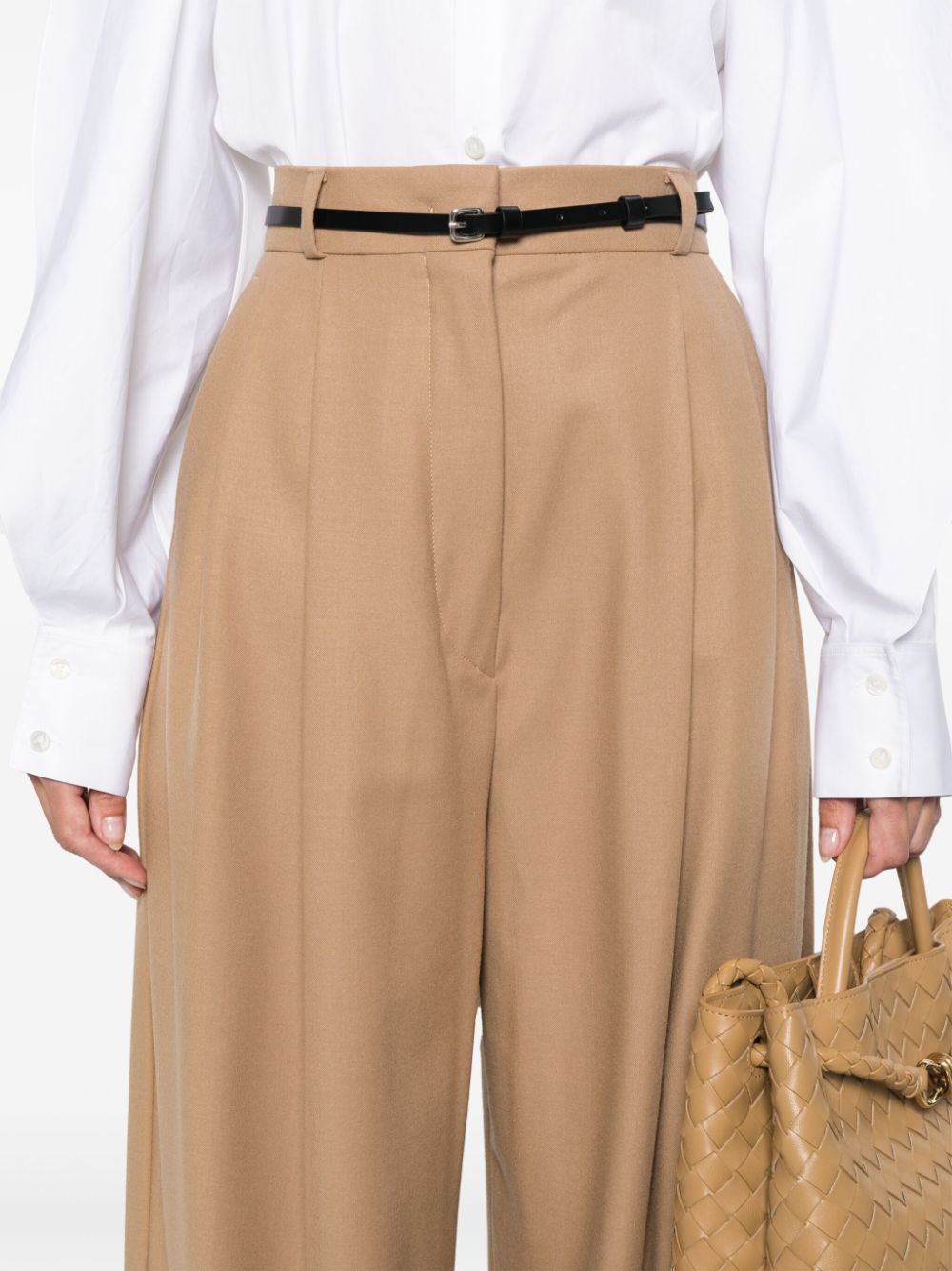 Wool wide-leg trousers