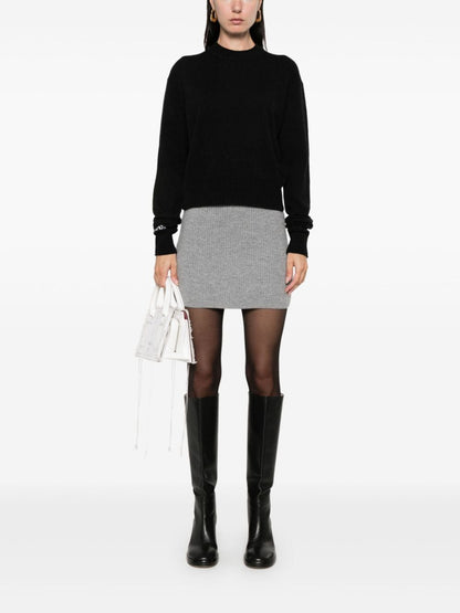 Wool knitted skirt