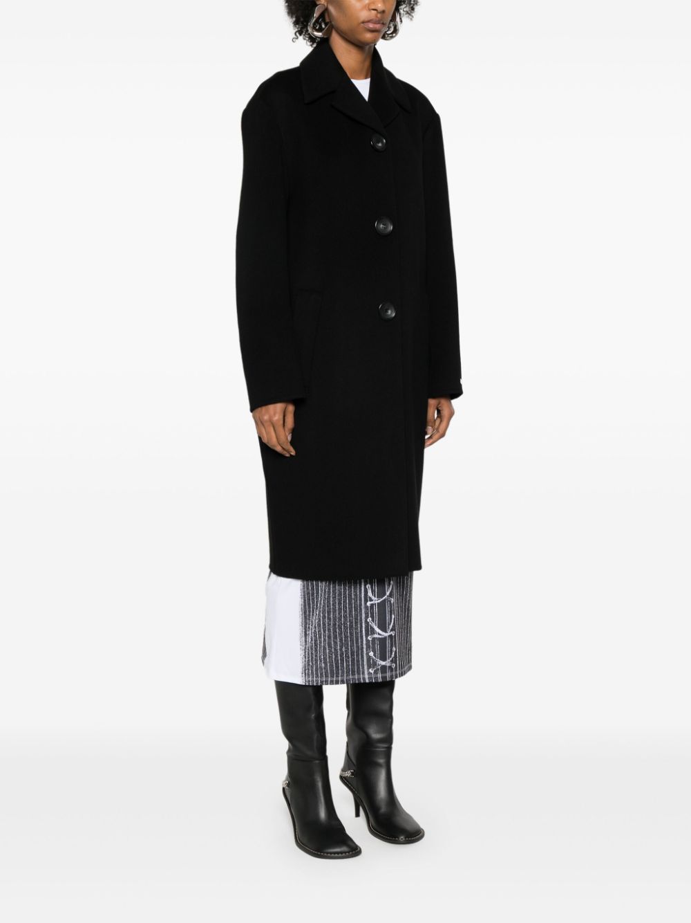 Wool midi coat