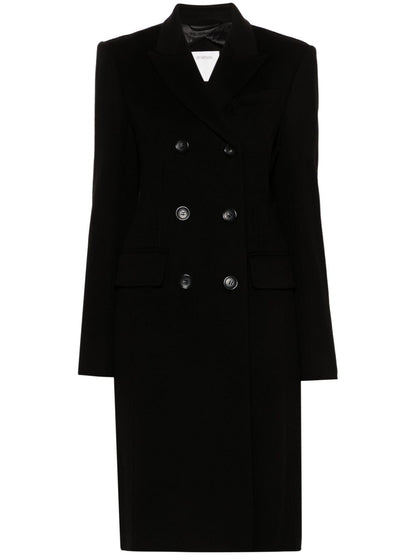 Wool double-breasted coat