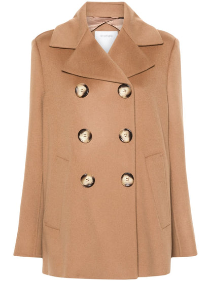 Wool double-breasted coat