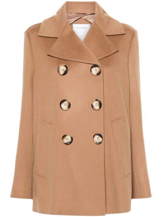 Wool double-breasted coat