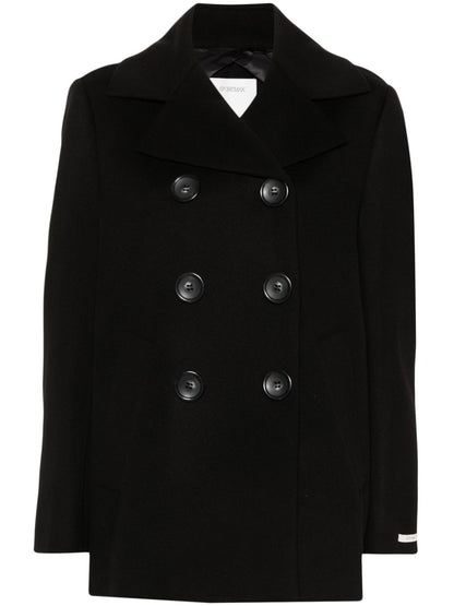 Wool double-breasted coat