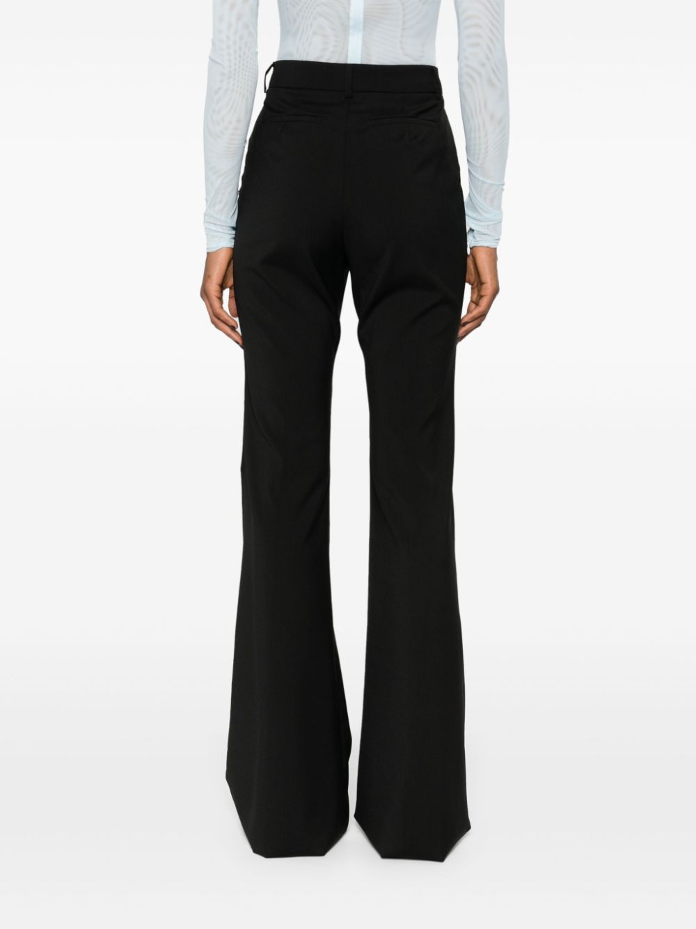 Wool flared trousers