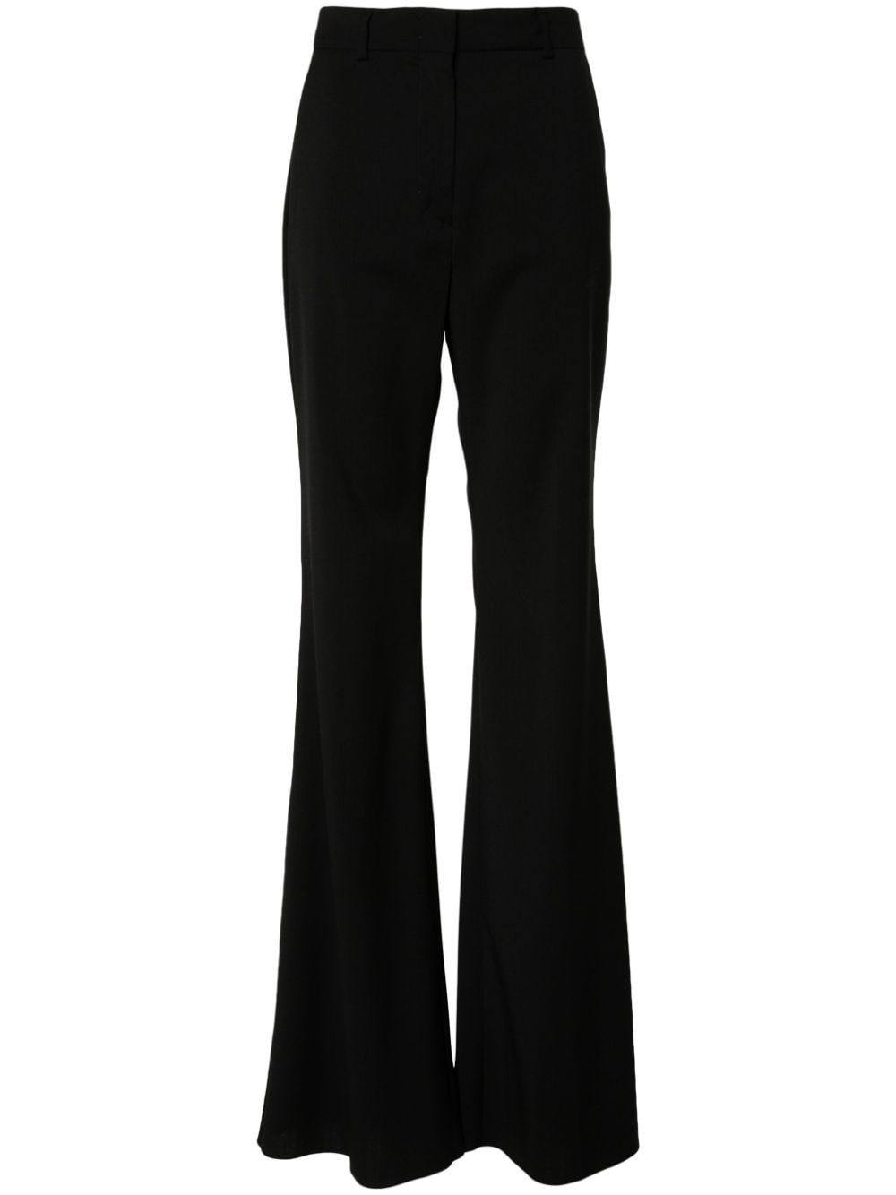 Wool flared trousers