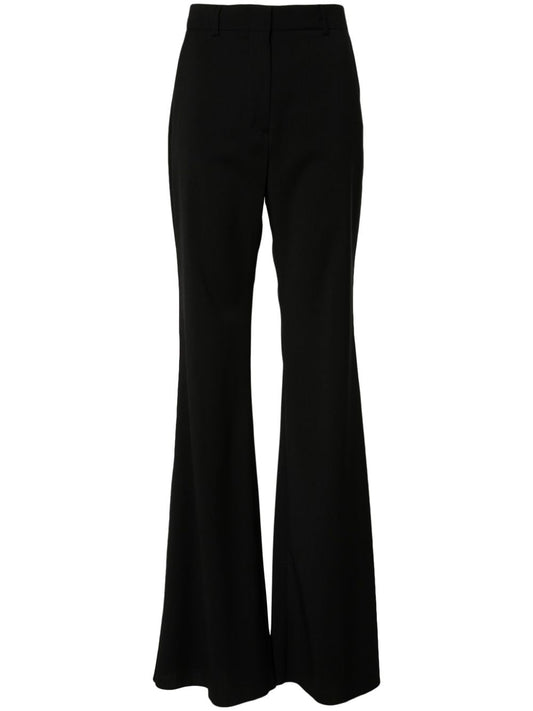 Wool flared trousers