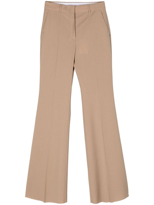 Wool flared trousers