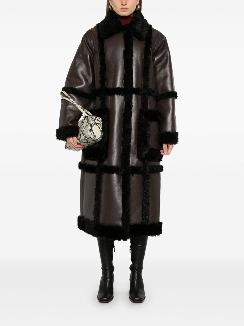 Patrice faux leather coat