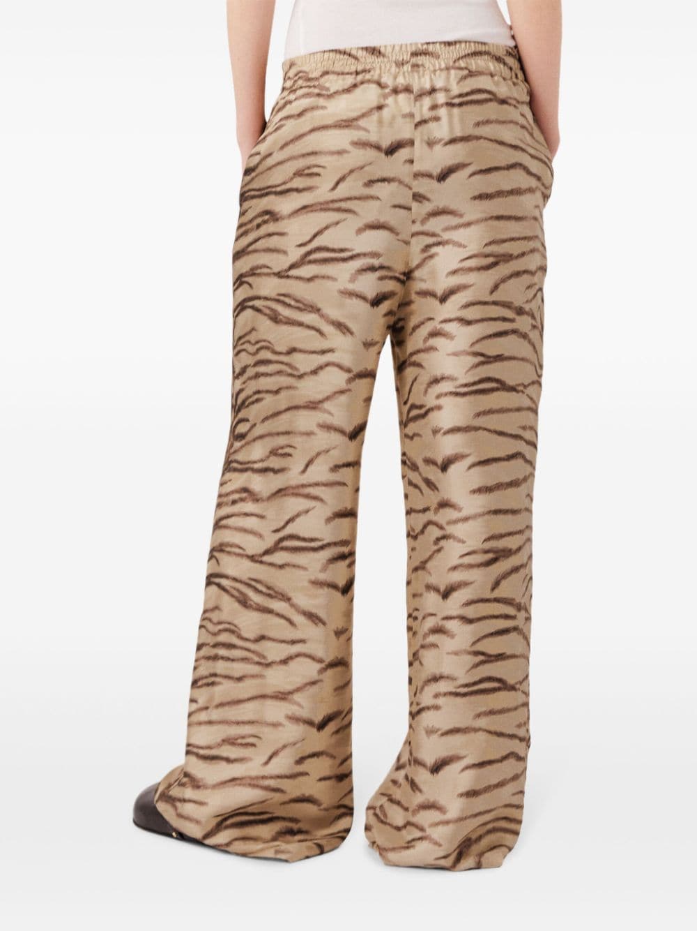 Printed silk trousers