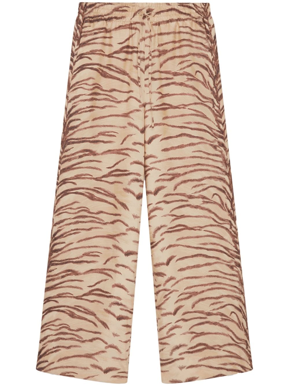 Printed silk trousers