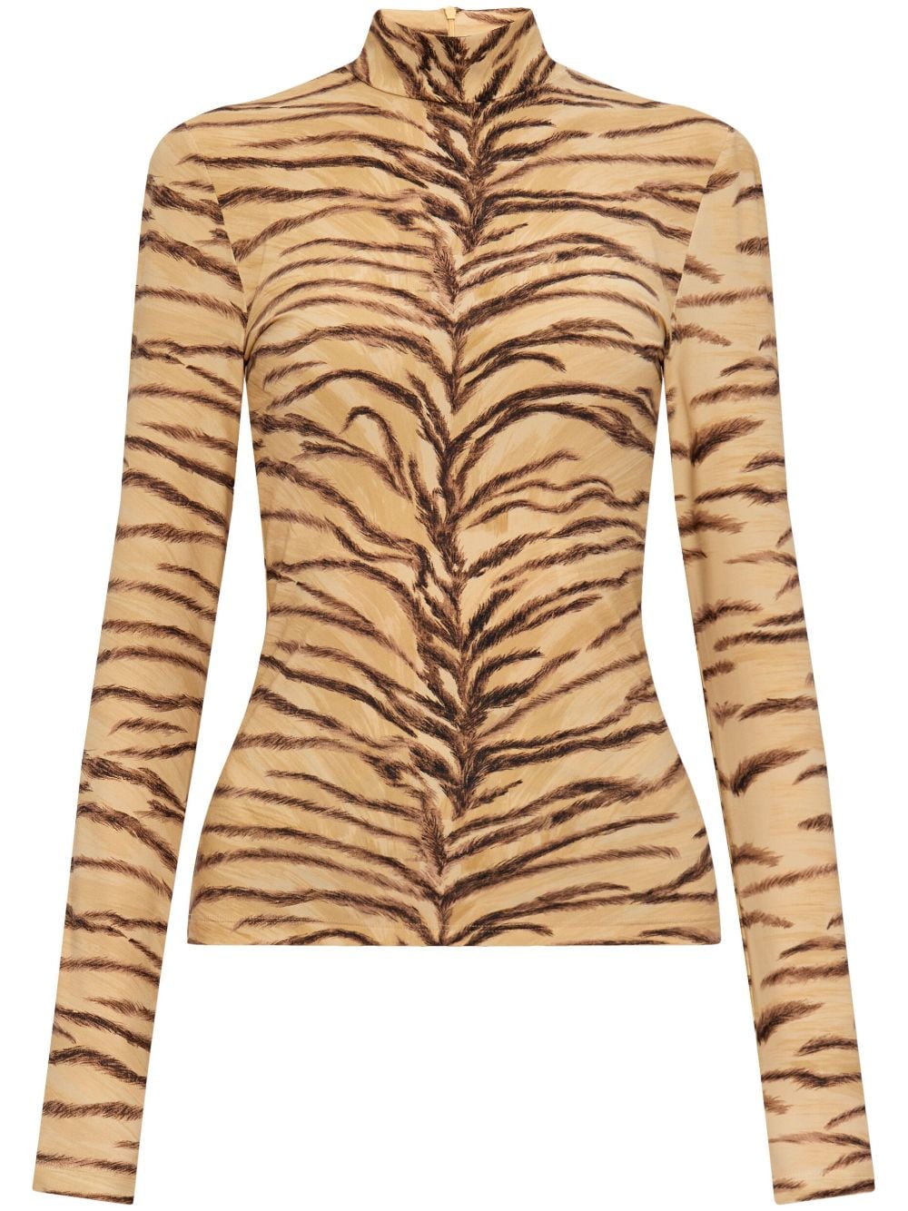 Tiger print nylon top