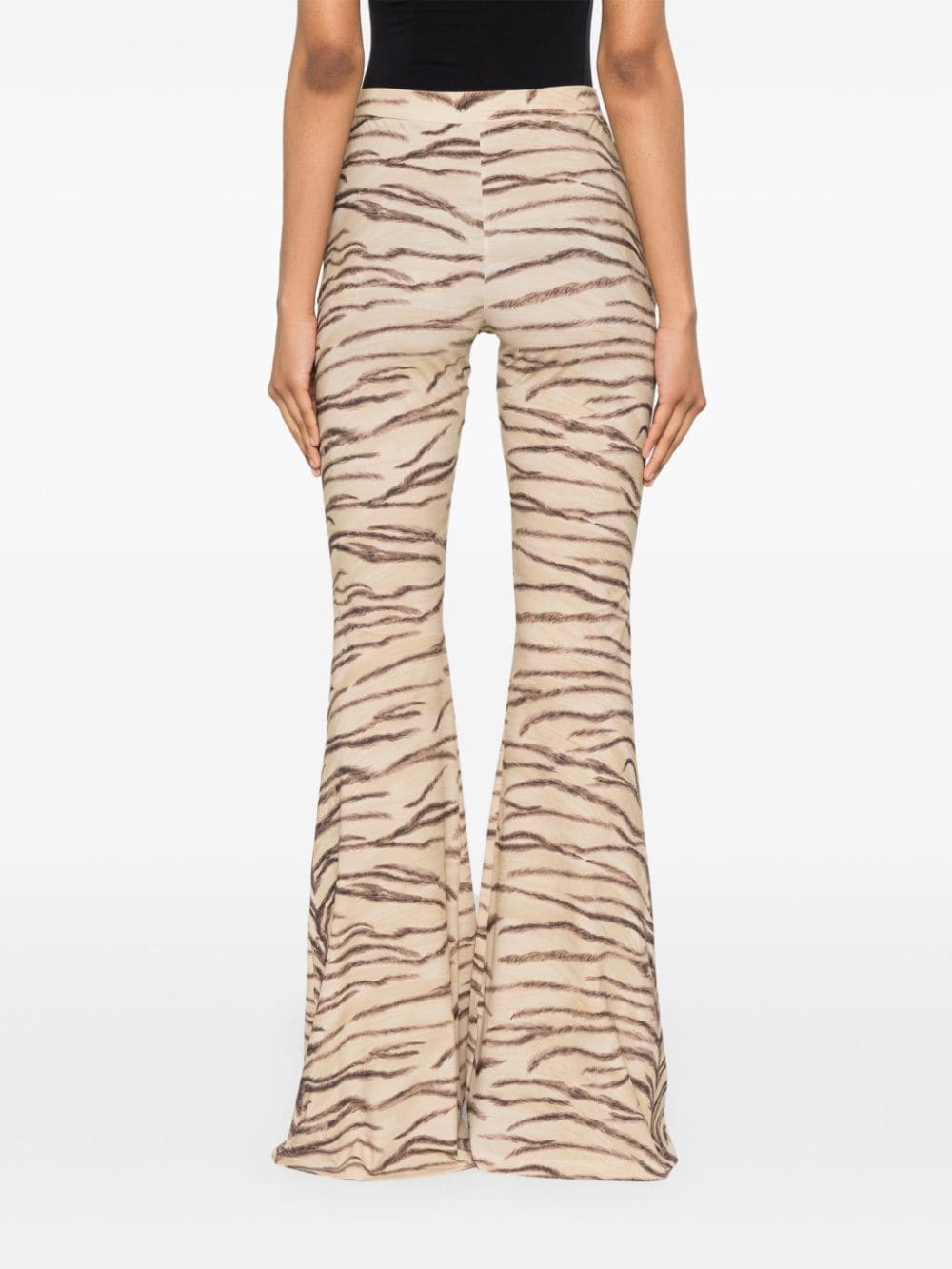 Tiger print nyon trousers