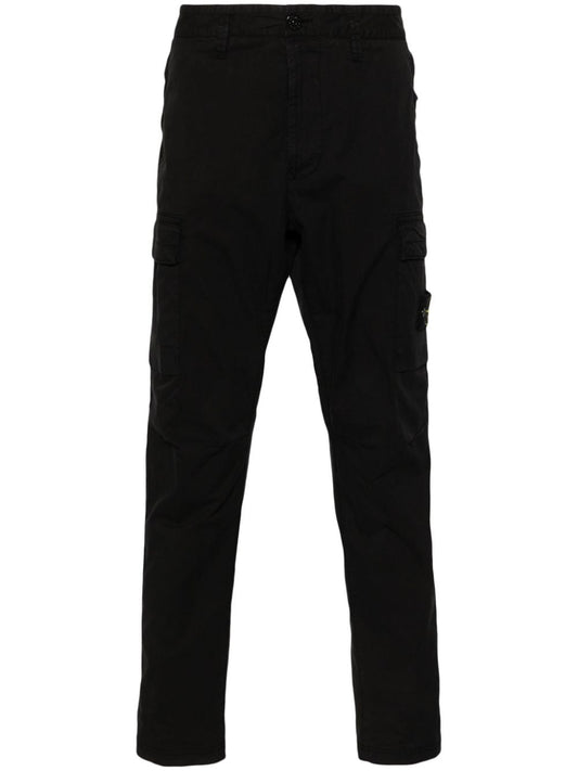 Logo cotton cargo trousers