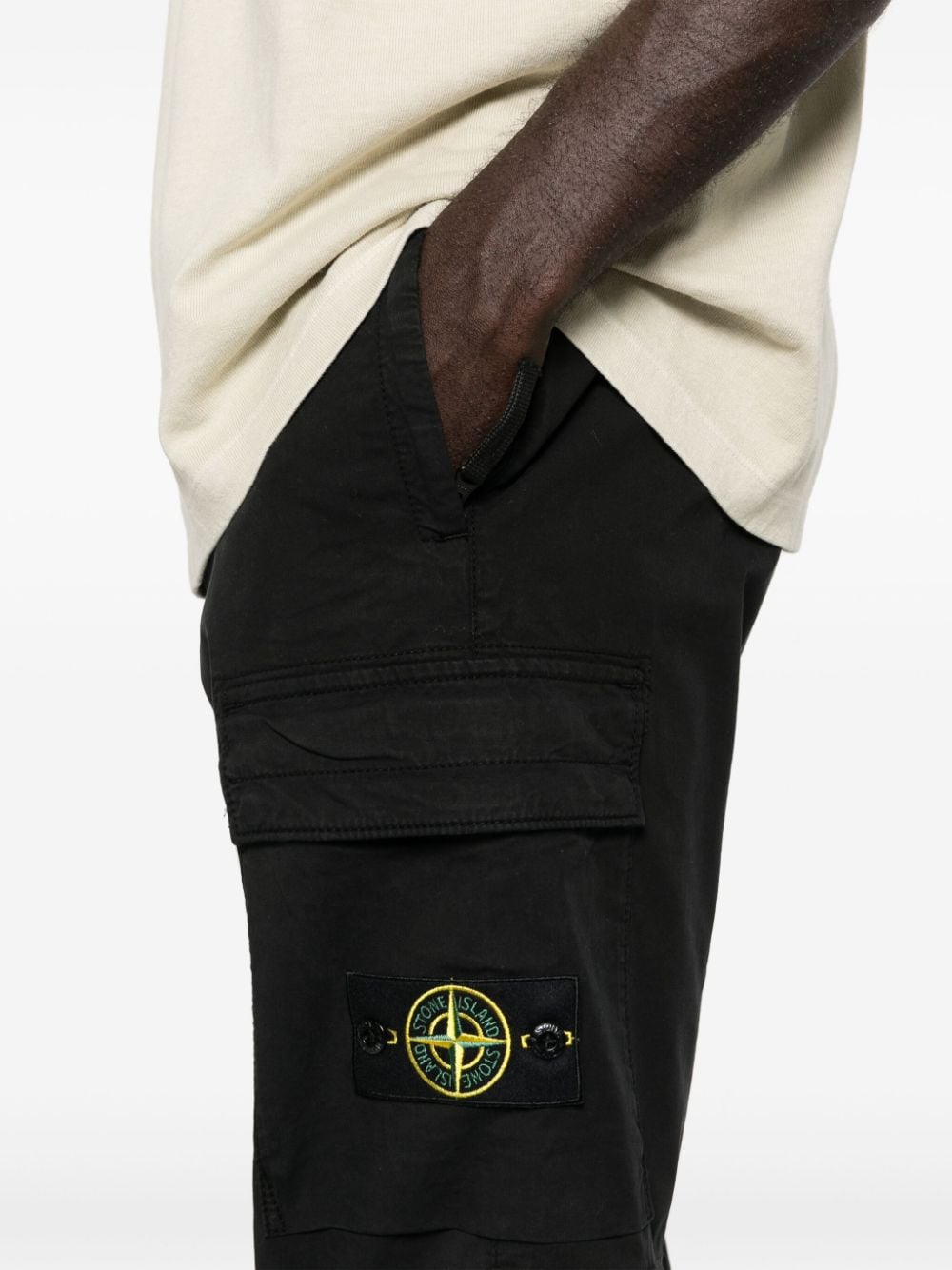 Logo cotton cargo trousers