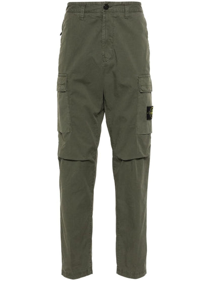 Logo cotton cargo trousers