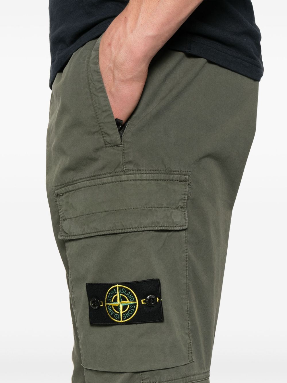 Logo cotton cargo trousers