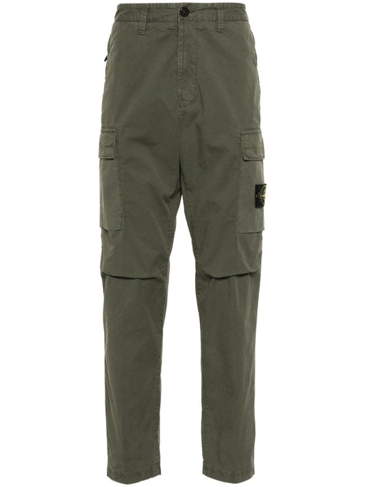 Logo cotton cargo trousers