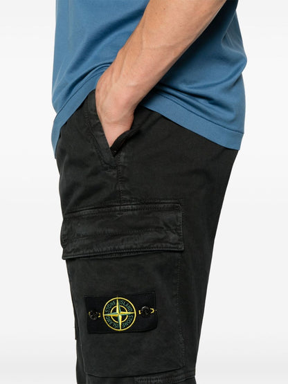 Logo cotton cargo trousers