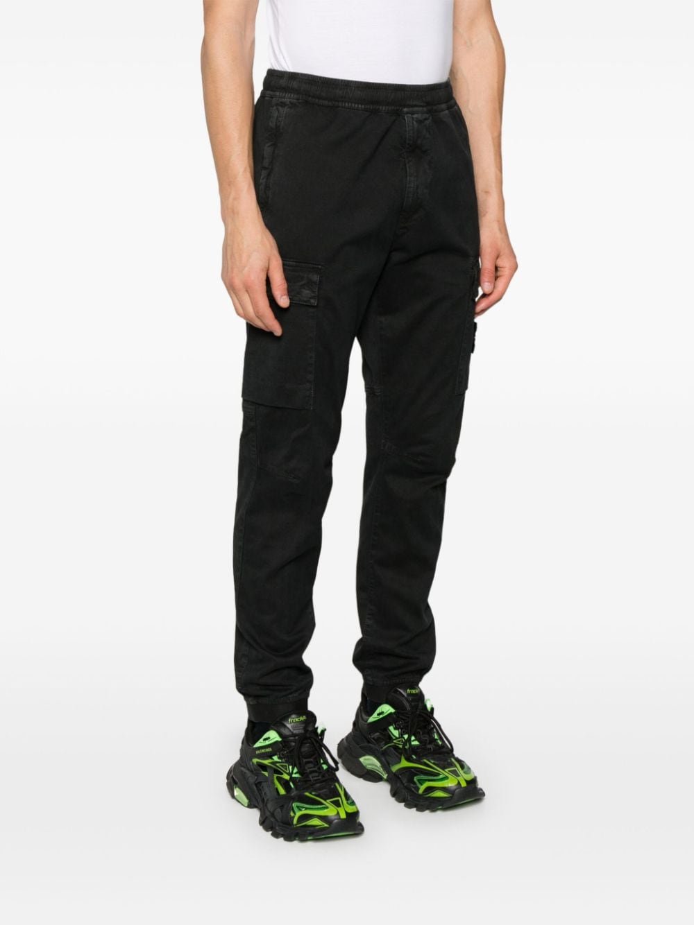 Logo cotton cargo trousers