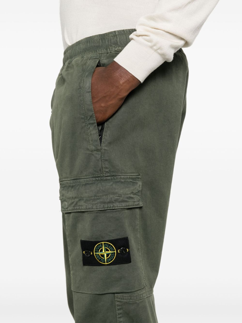 Logo cotton cargo trousers