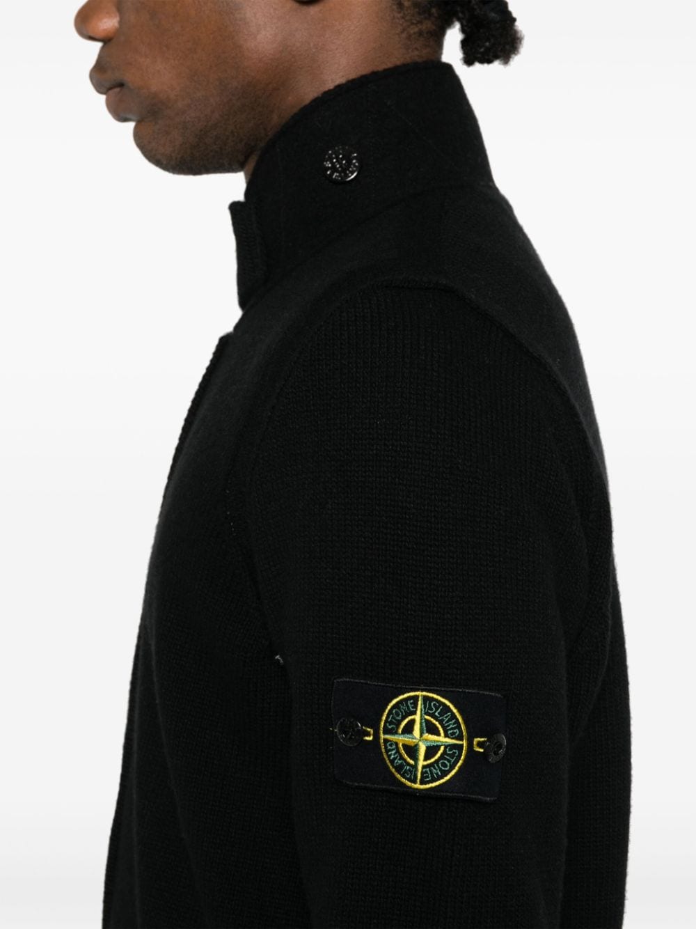 Logo wool cardigan