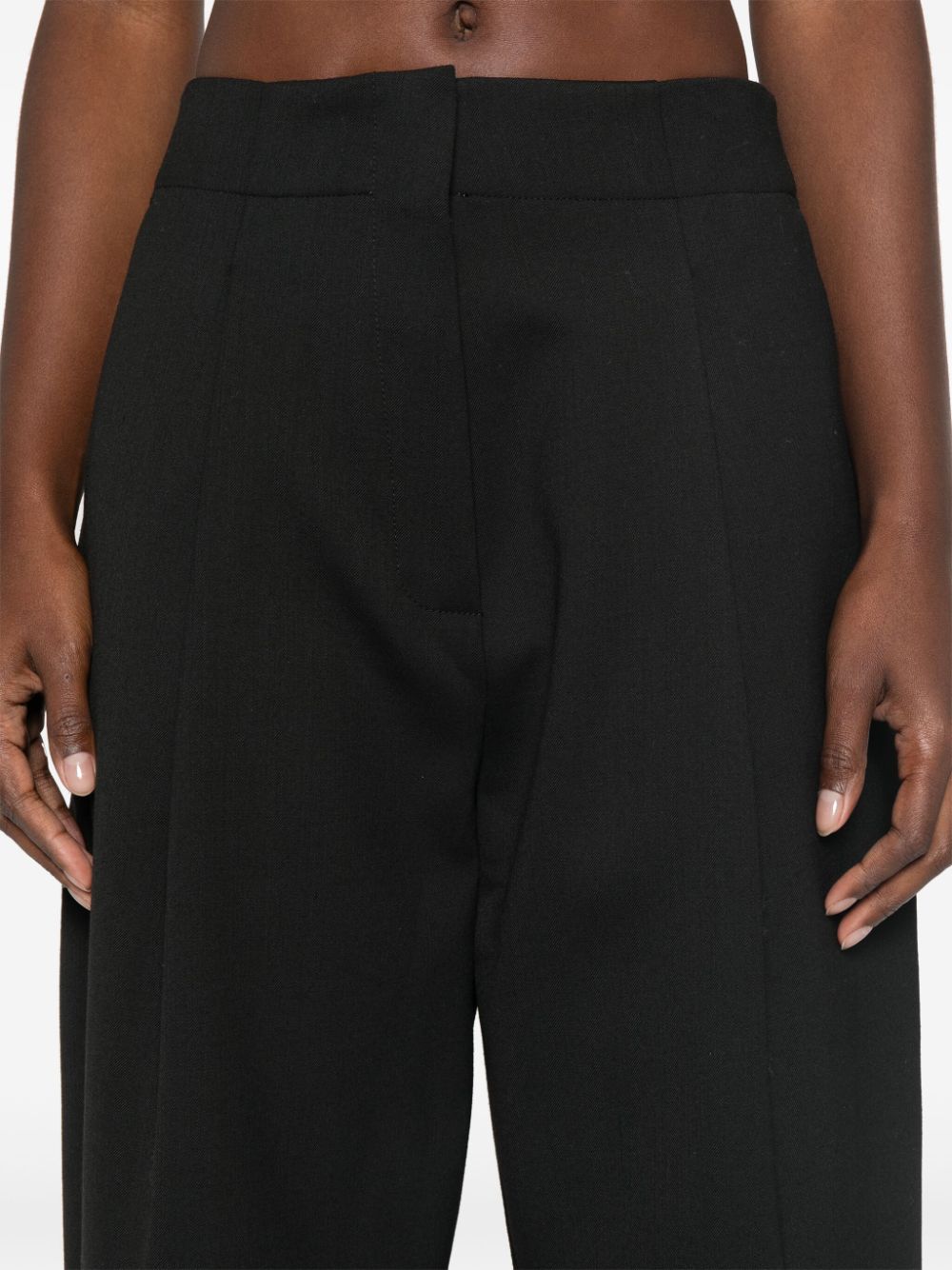 Wide leg cropped trousers