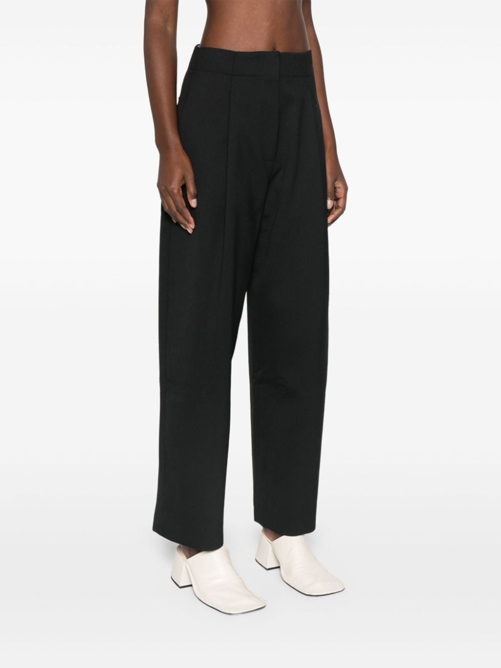 Wide leg cropped trousers