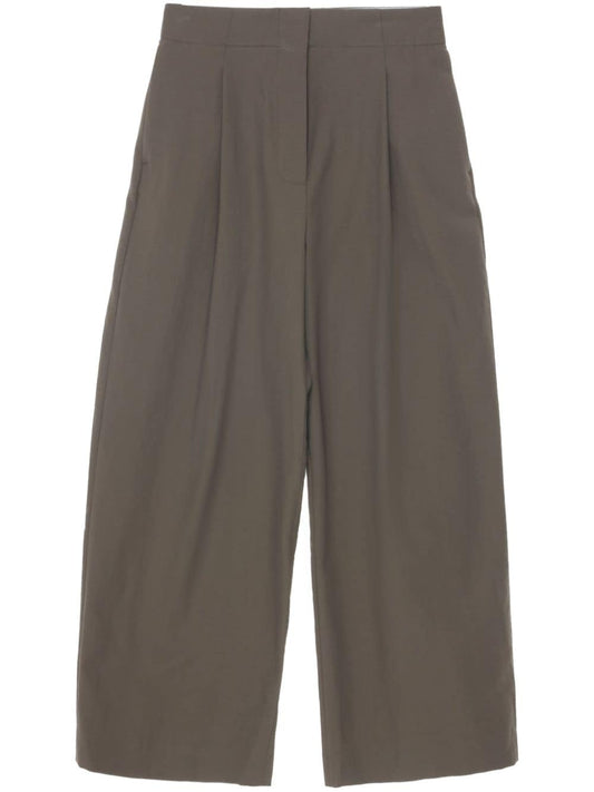 Wide leg cropped trousers