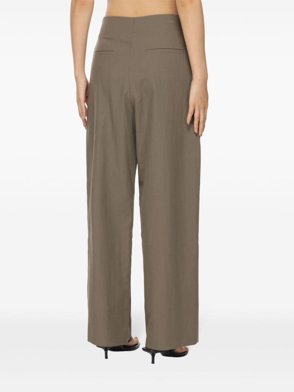 Wide leg cropped trousers