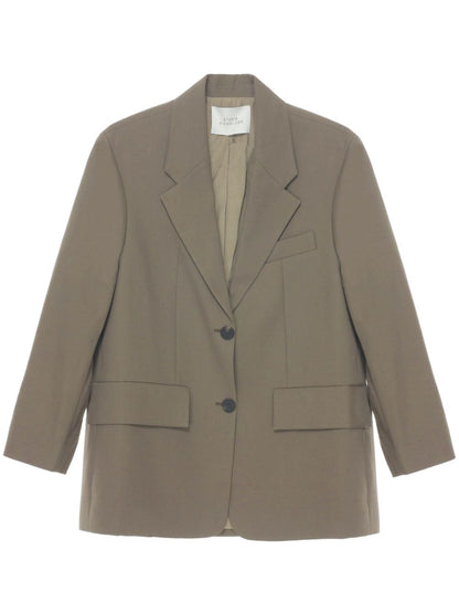 Wool single-breasted blazer jacket