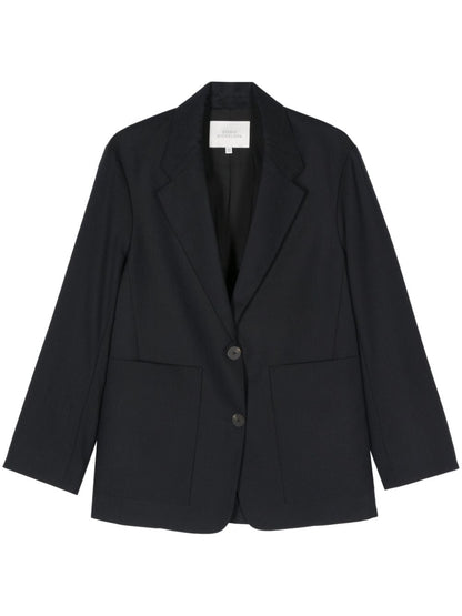 Wool single-breasted blazer jacket