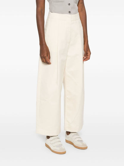 Cotton wide leg trousers