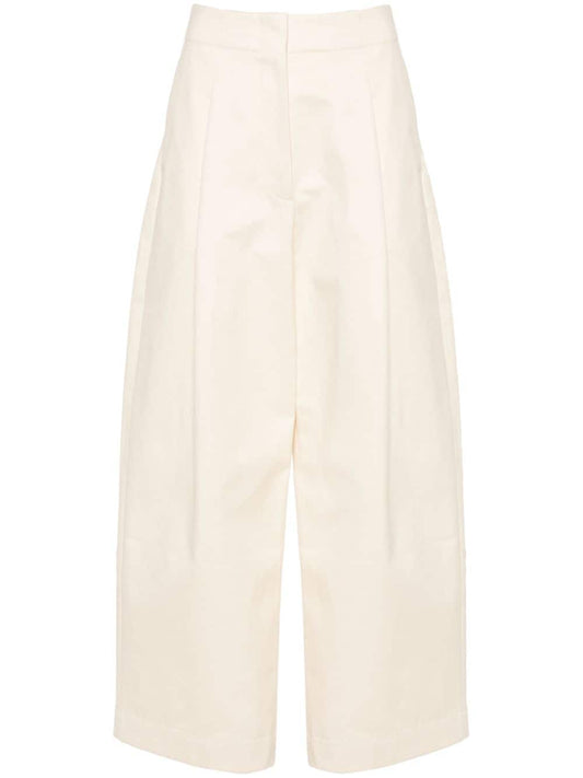 Cotton wide leg trousers